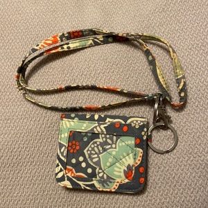 vera bradley wallet & lanyard